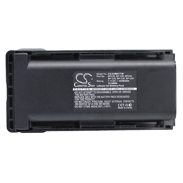 Bsc Preferred Icom IC-F70T IC-F80 IC-F80DS IC-F80DT IC-F9011 Two Way Radio Repl. Battery CS-ICM801TW - main